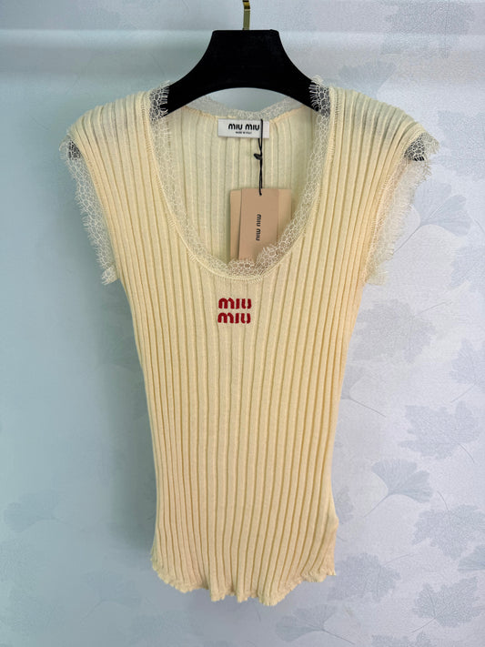 26SS NEW ribbed knitted vest
