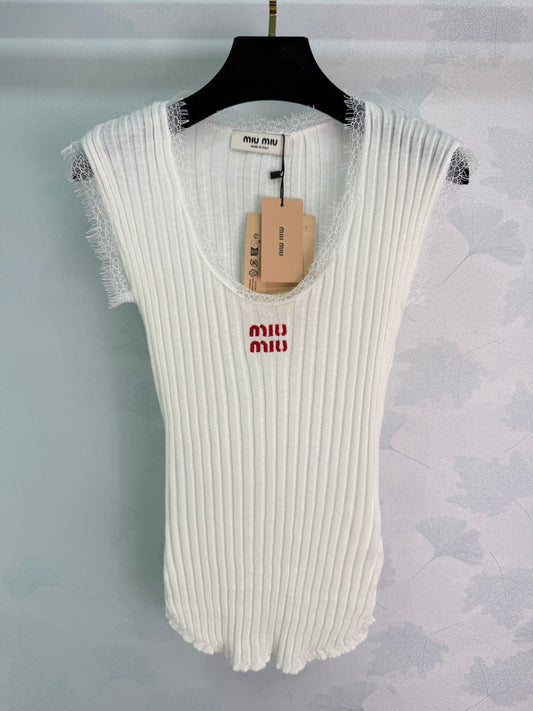 26SS NEW ribbed knitted vest