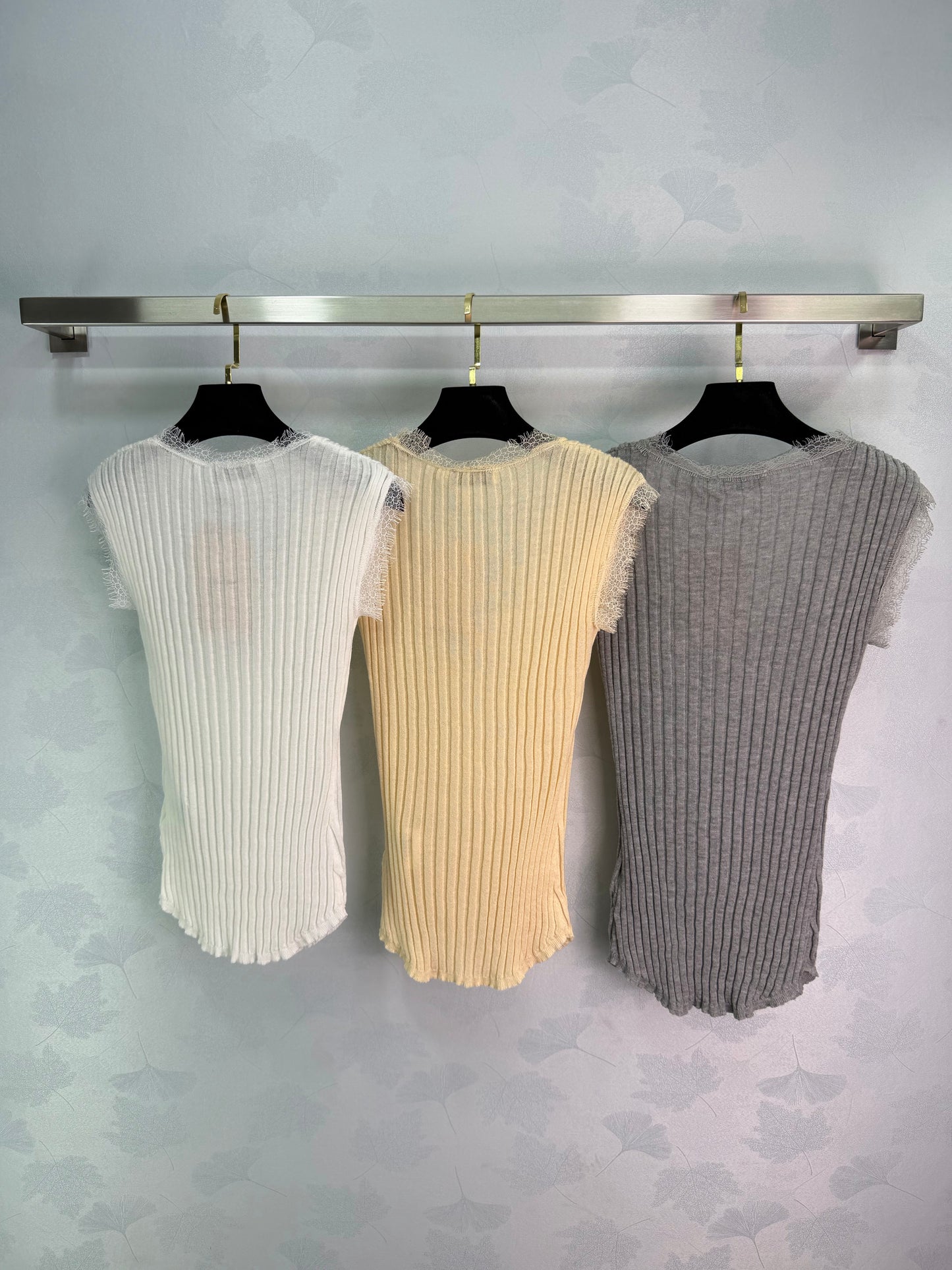 26SS NEW ribbed knitted vest