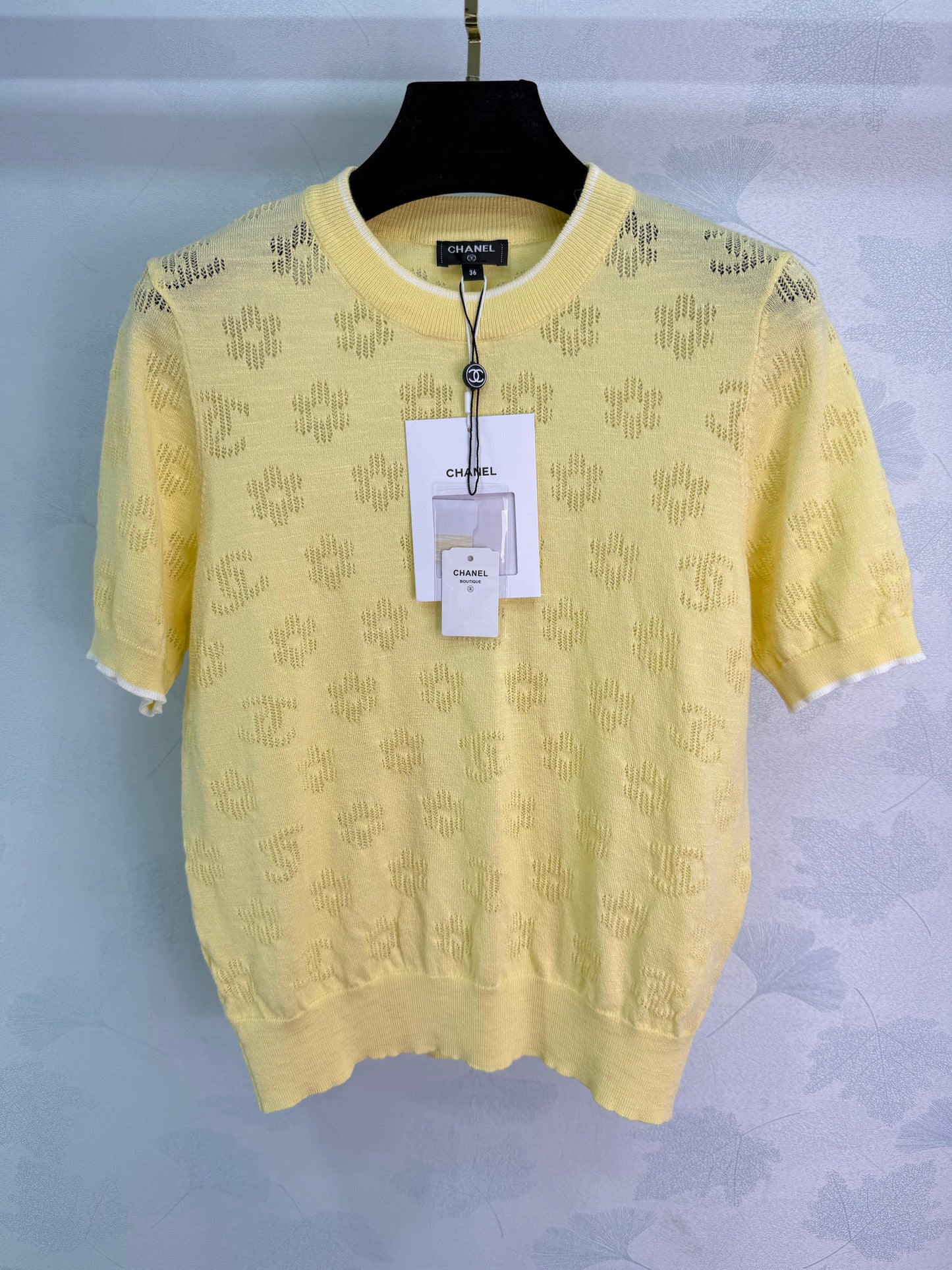 26SS NEW Hollow pattern knitted short sleeves
