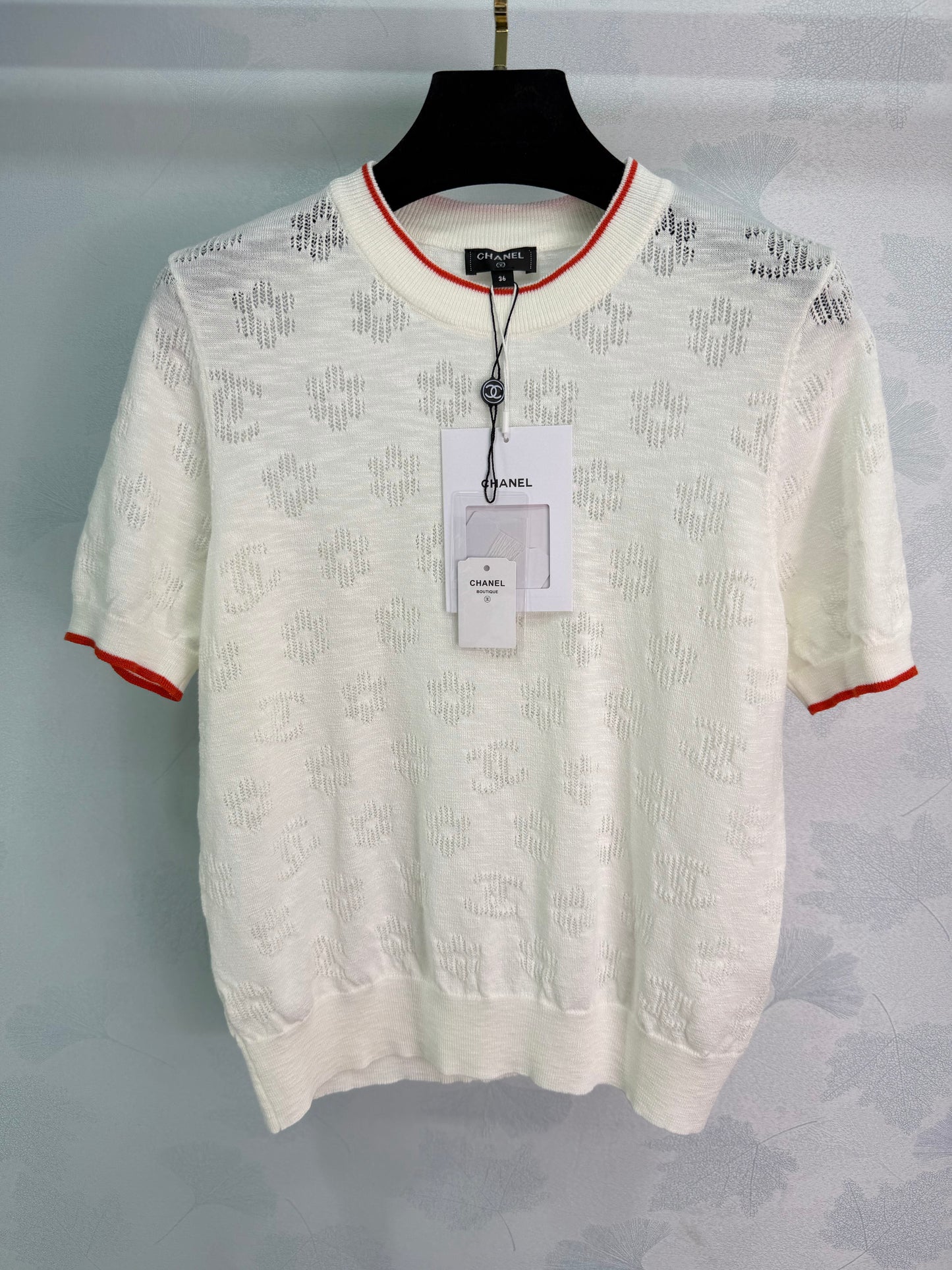 26SS NEW Hollow pattern knitted short sleeves