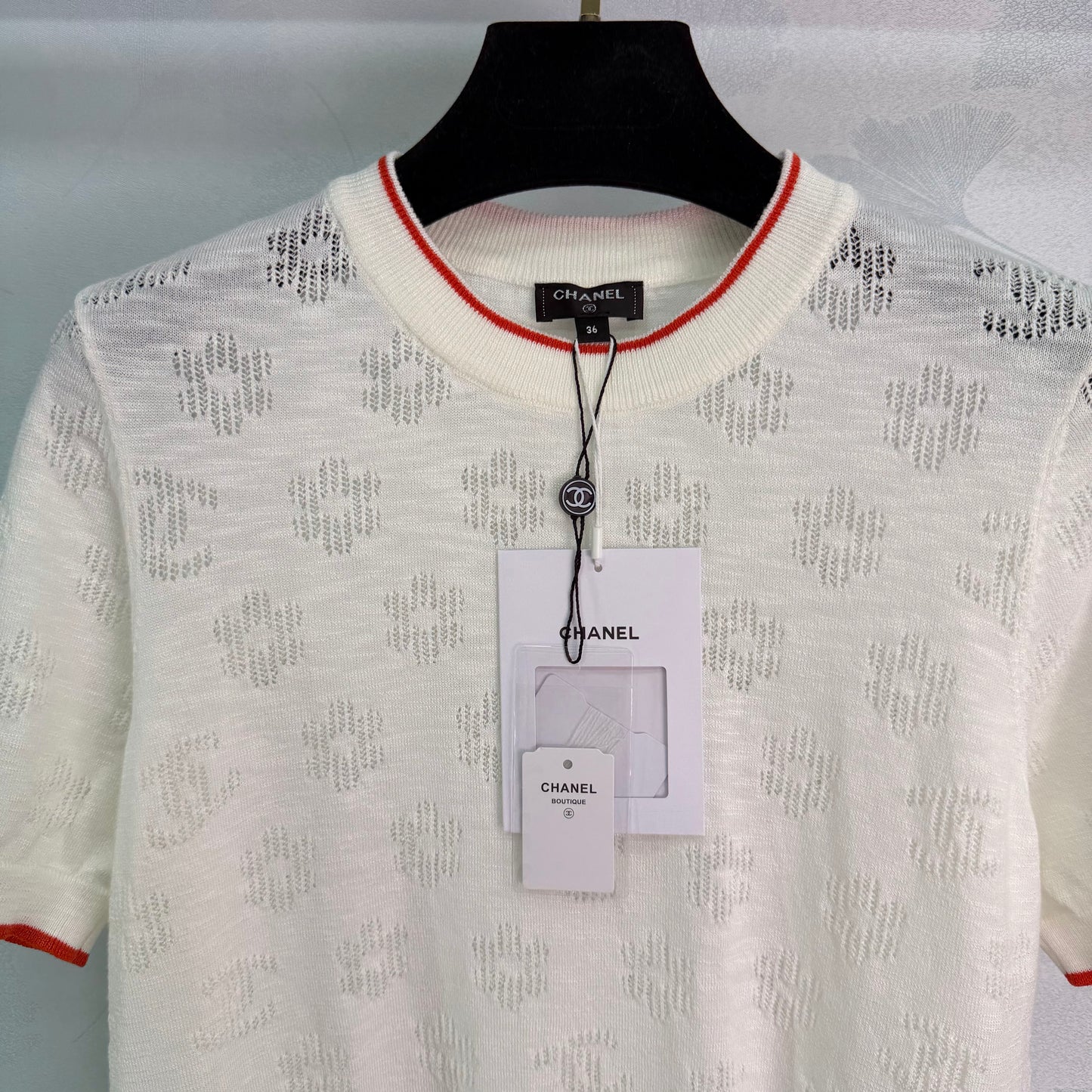 26SS NEW Hollow pattern knitted short sleeves