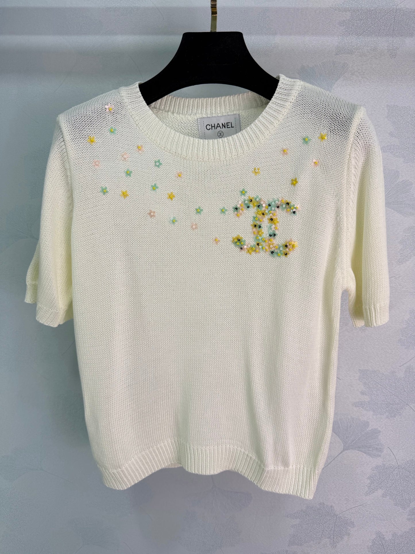 26SS NEW Star beaded knitted short sleeves