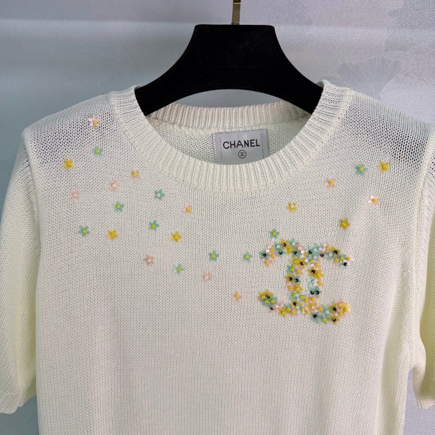 26SS NEW Star beaded knitted short sleeves