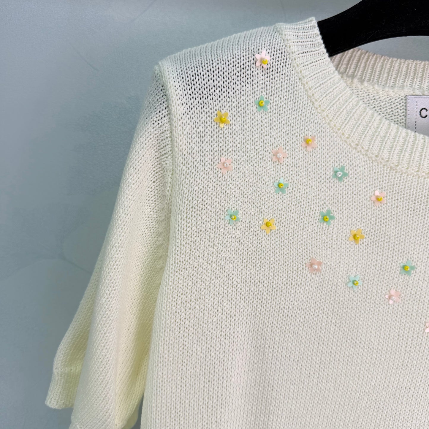 26SS NEW Star beaded knitted short sleeves