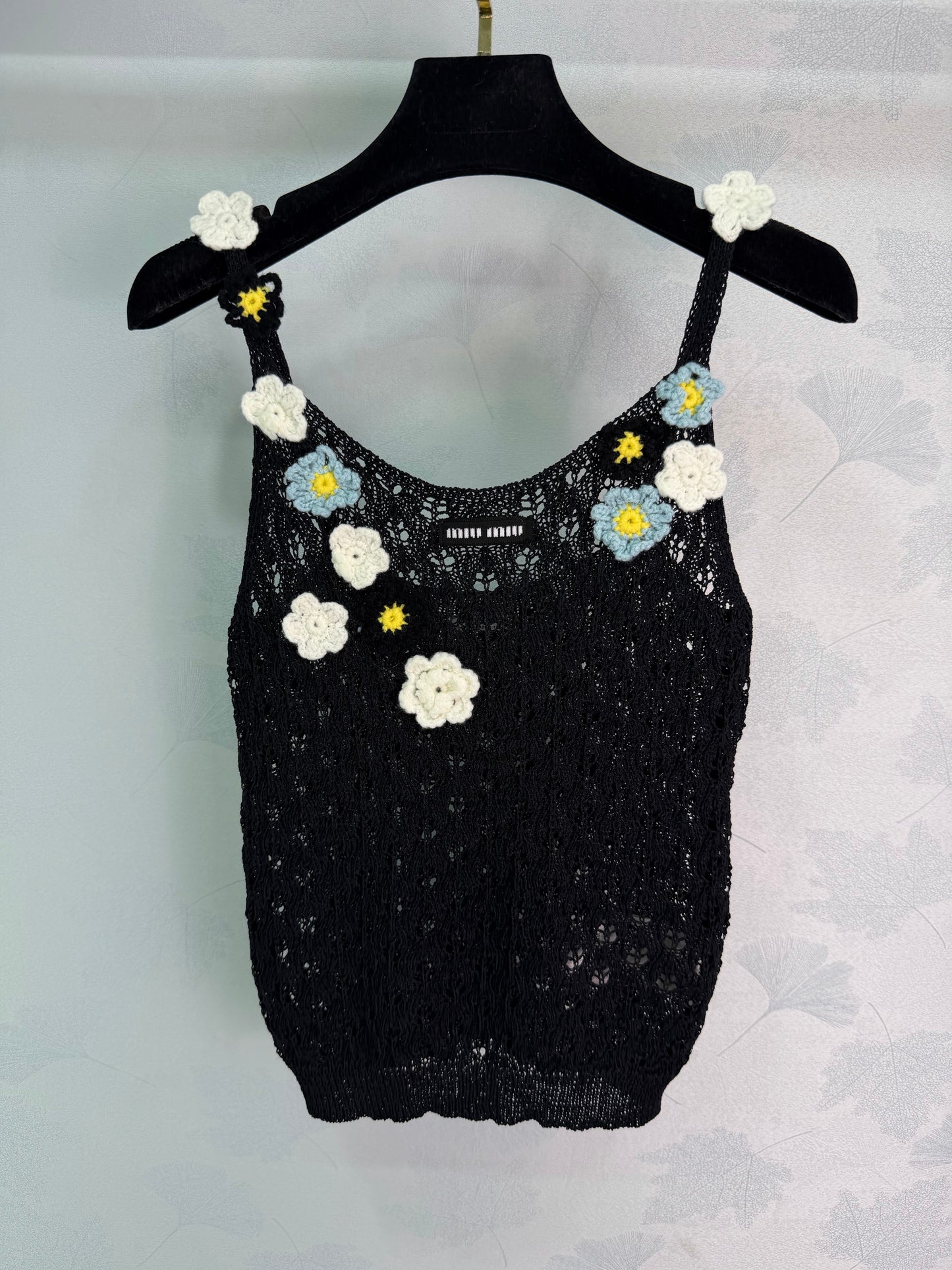 26SS NEW Hand-crocheted flower camisole