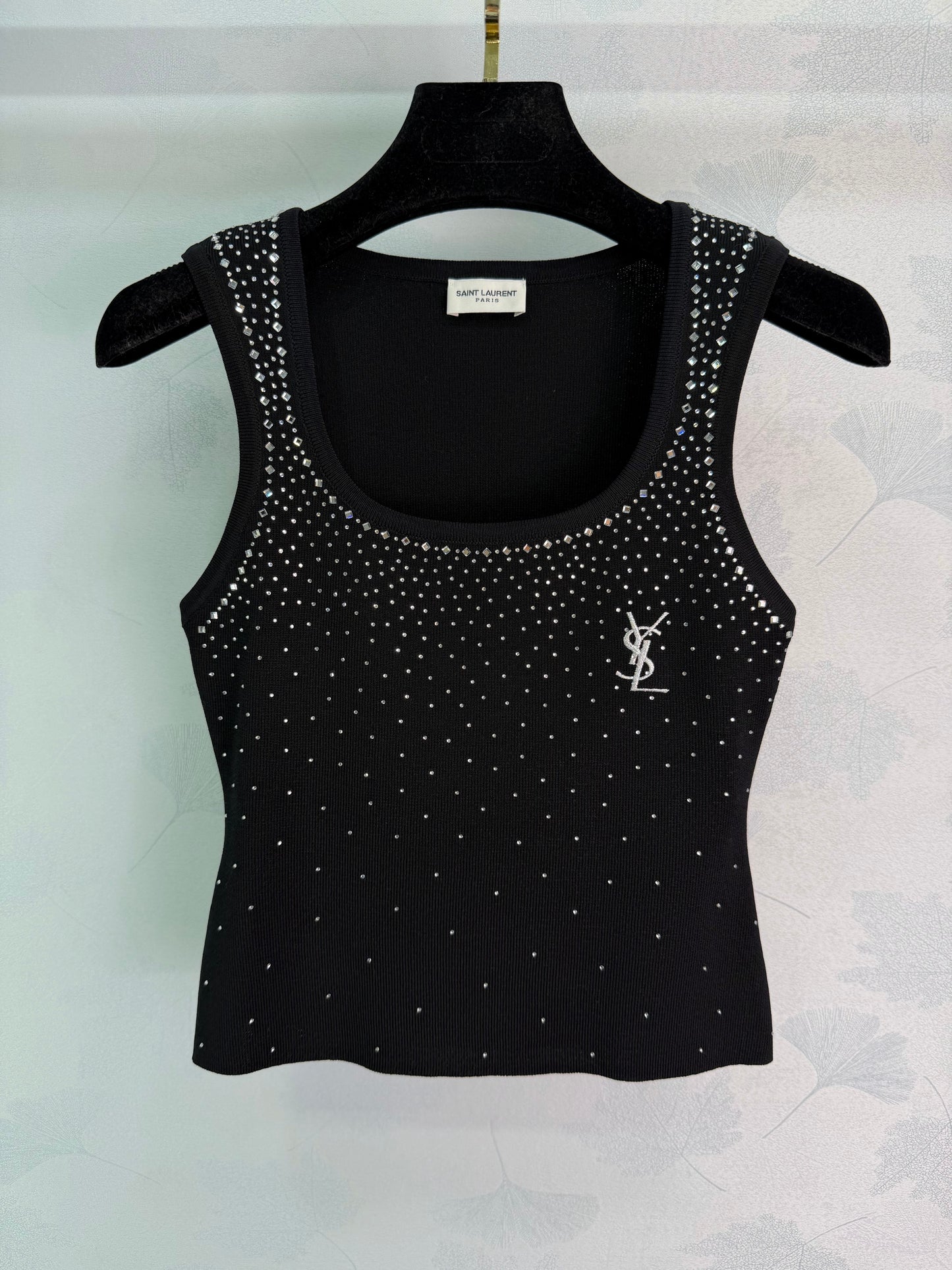 26SS NEW rhinestone knitted vest