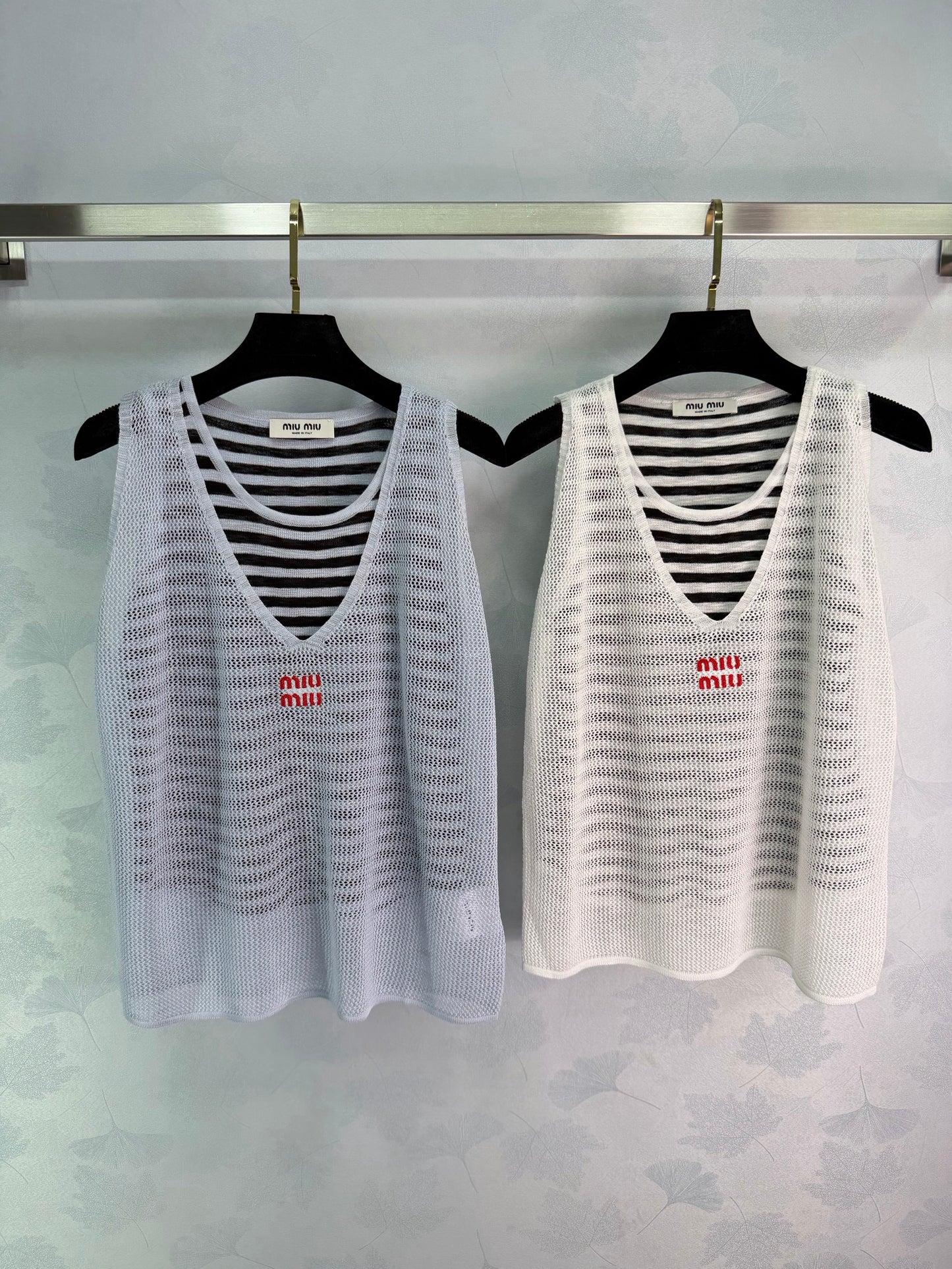 26SS NEW Striped knitted vest
