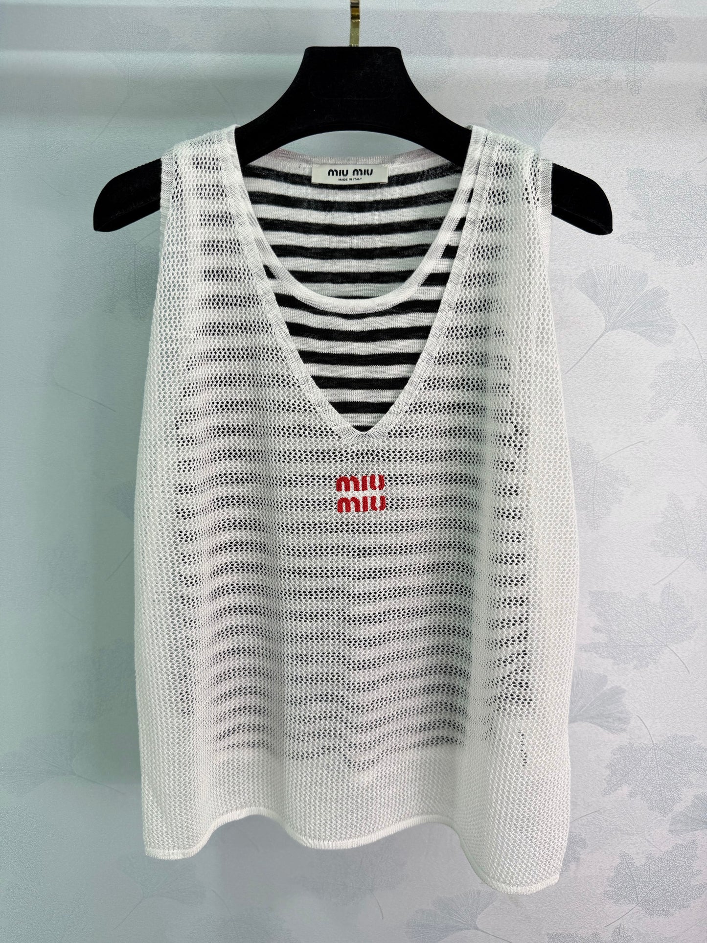 26SS NEW Striped knitted vest