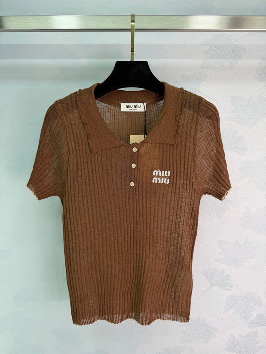 26SS NEW Lapel knitted short sleeves