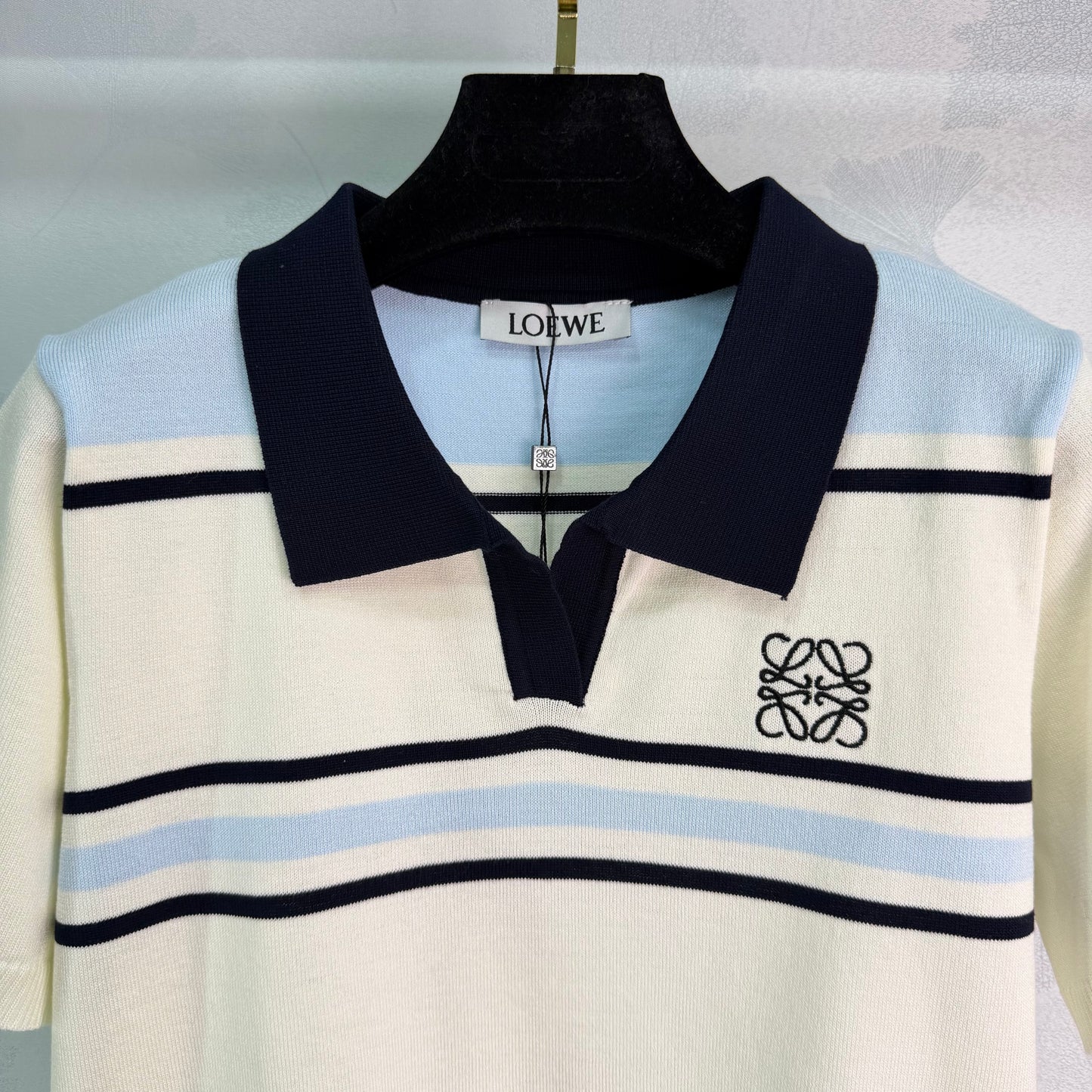26SS NEW Lapel contrast striped knitted short sleeves