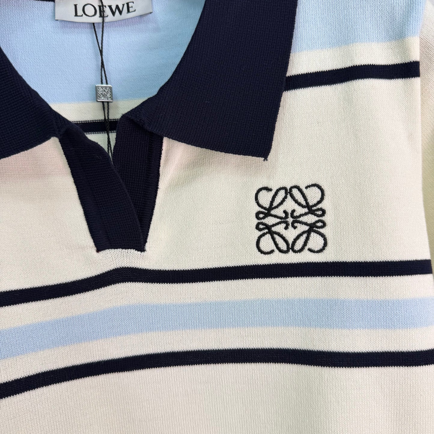 26SS NEW Lapel contrast striped knitted short sleeves