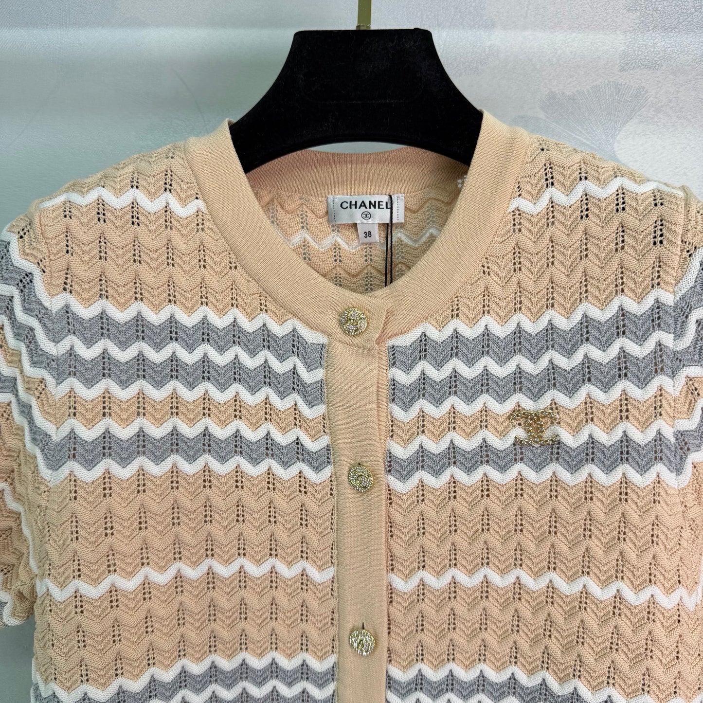 🔥HEISS🔥 SS26 NEUER gewellter gestreifter Strick-Cardigan mit kurzen Ärmeln