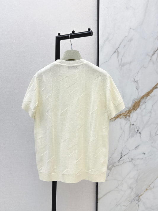 26SS NEW Wool knitted short-sleeved top
