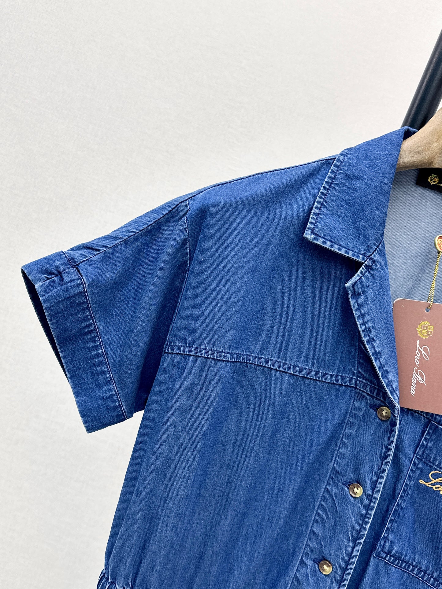 26SS NEW Tencel denim dress with embroidery pattern