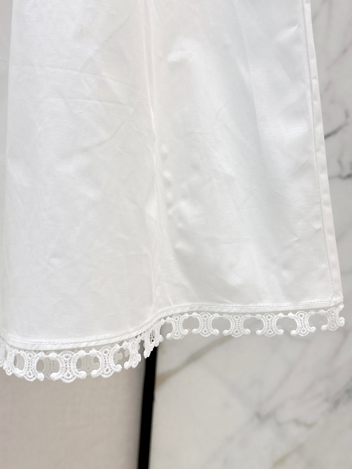 26SS NEW must-have Arc de Triomphe hollow lace romantic white skirt for vacation style