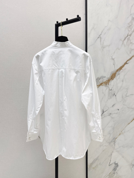 🔥Highest Quality🔥26SS NEW Coco Girls French Pearl Button Shirt