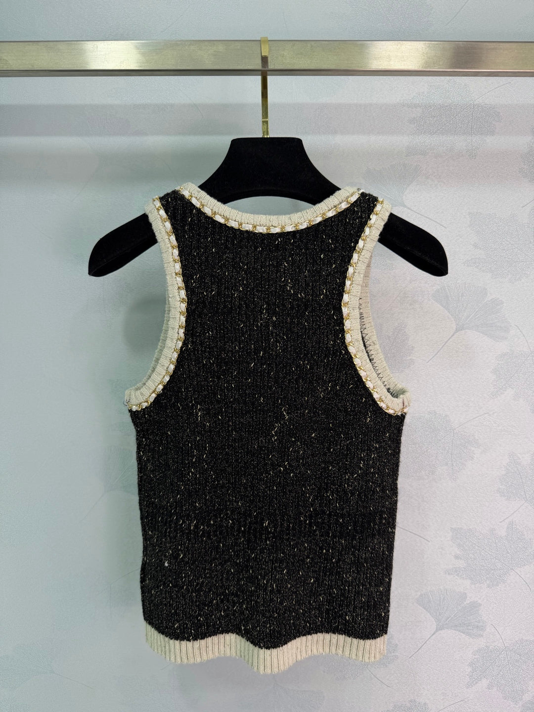 🔥HOT🔥26SS NEW Black tweed blend knitted vest