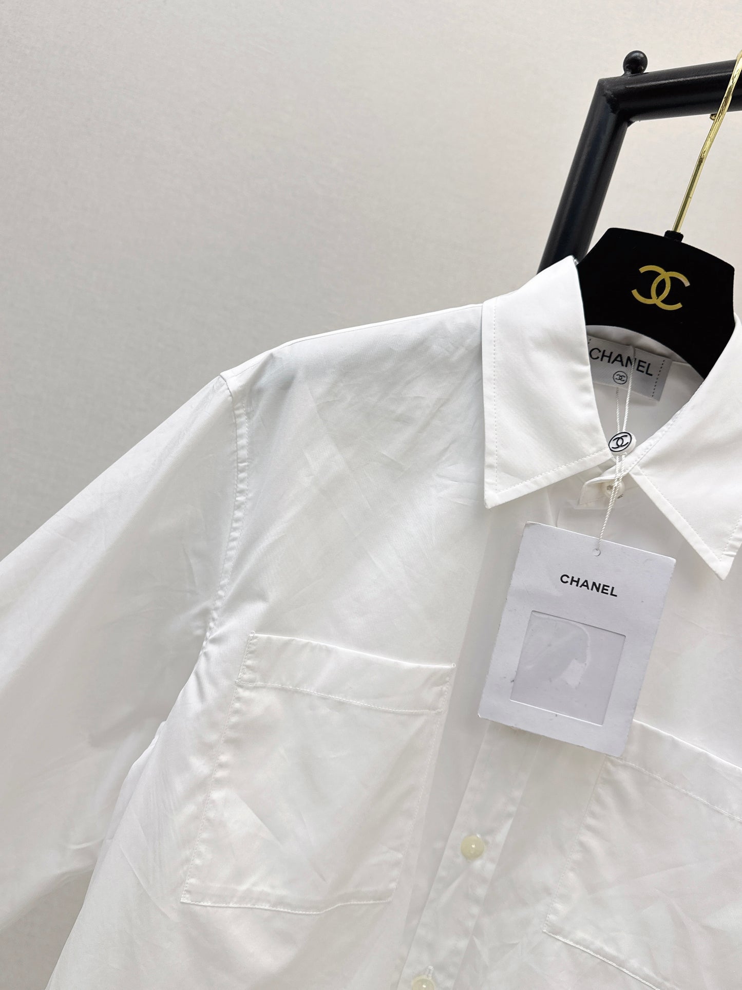 26SS NEU Coco Girls French Pearl Button Shirt
