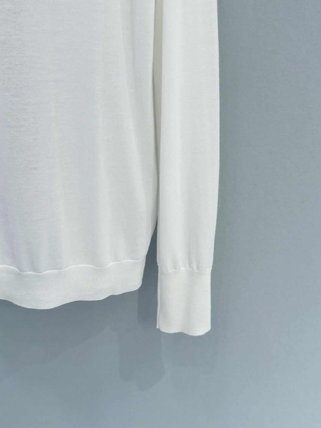 26SS NEW White lapel contrast placket knitted cardigan