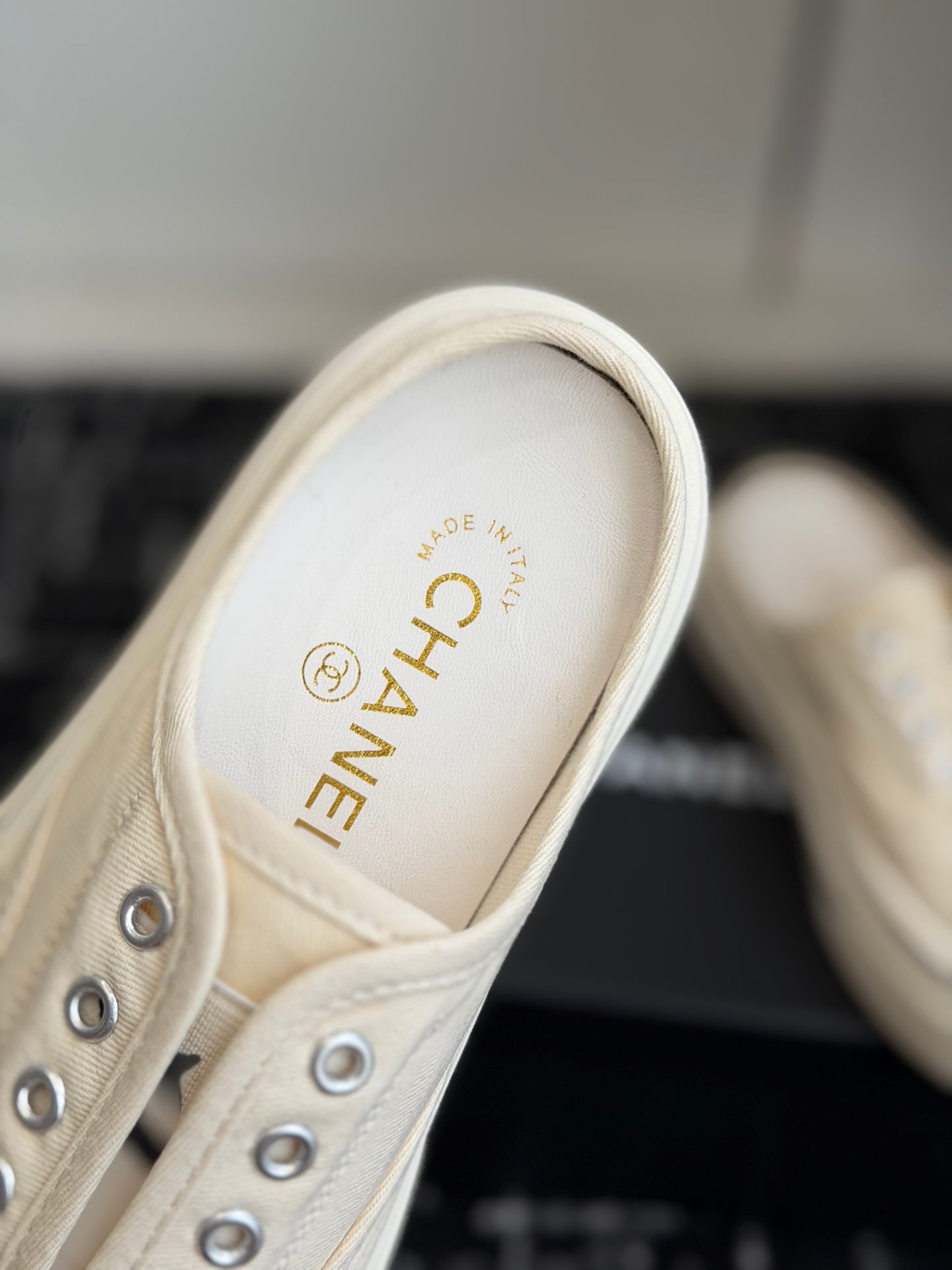 26SS NEUE Segeltuchschuhe in Biskuit