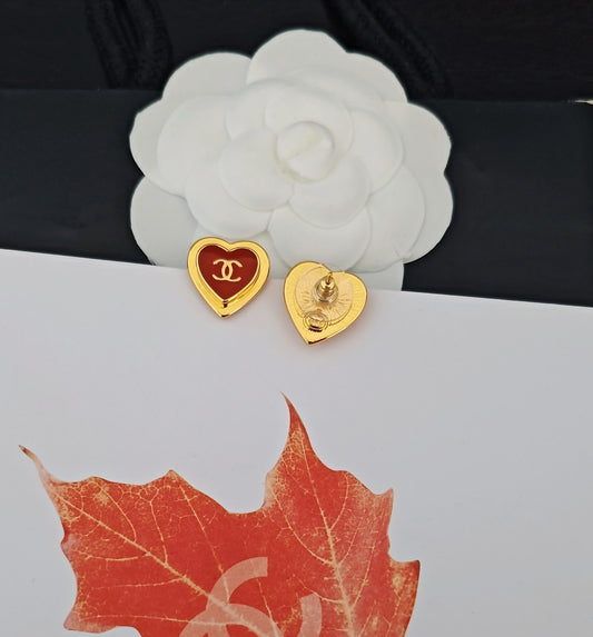 26SS NEW red love earrings