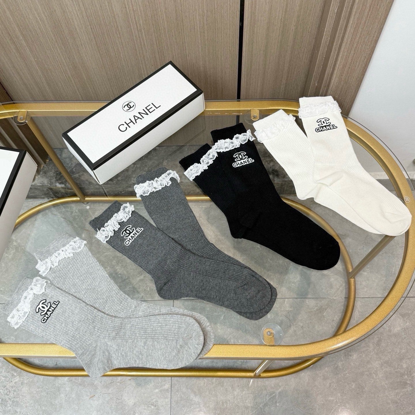 26SS NEW Double C letter stockings（No single-item shipping）