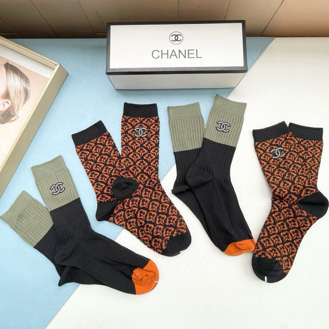 26SS NEW Double C letter stockings（No single-item shipping）