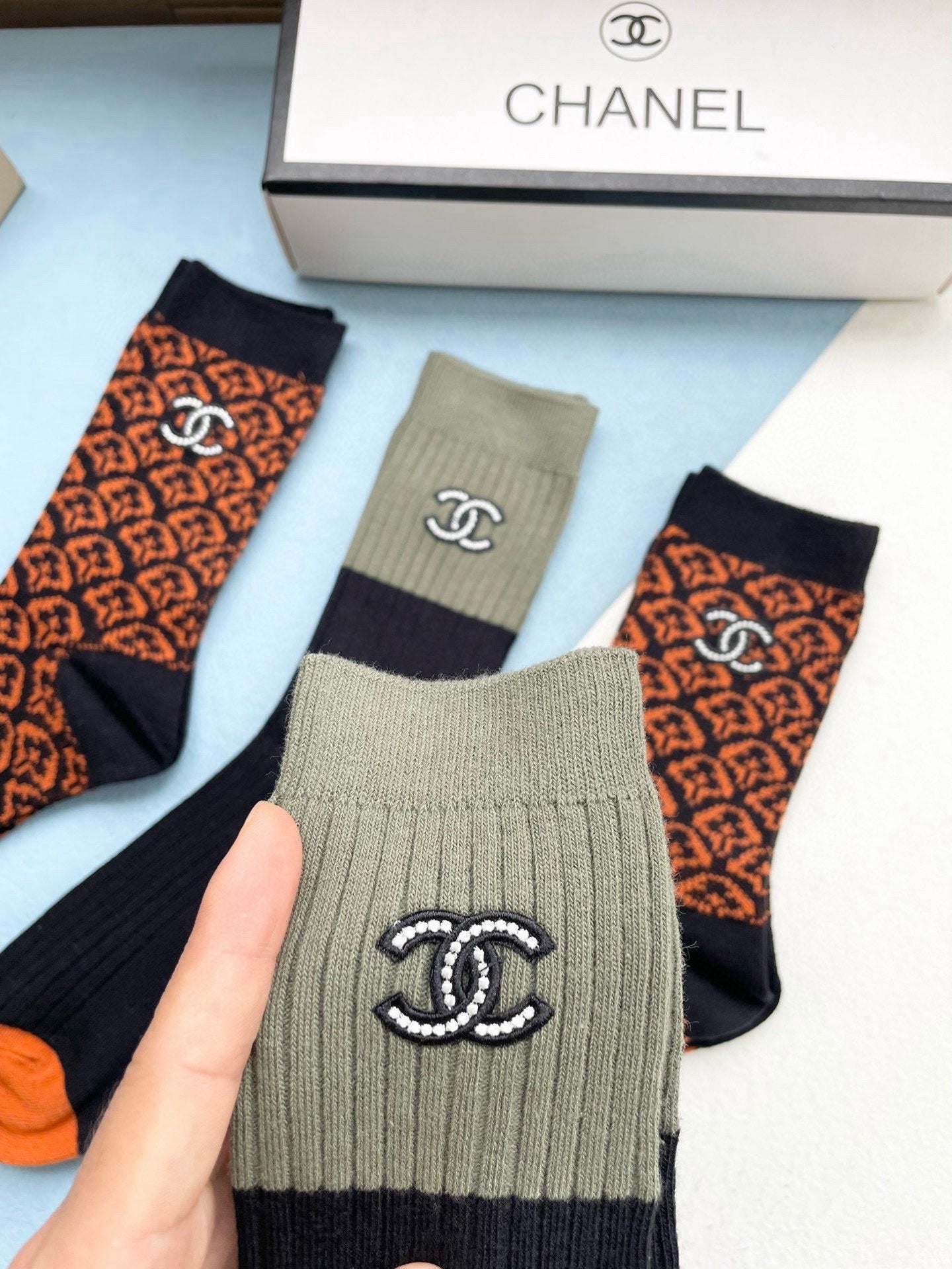 26SS NEW Double C letter stockings（No single-item shipping）