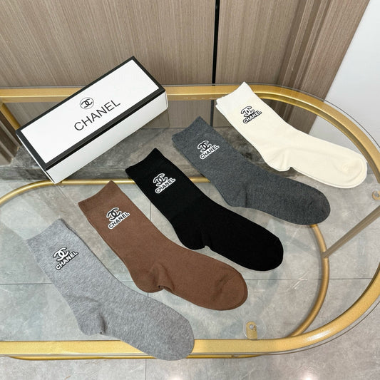26SS NEW Double C letter stockings（No single-item shipping）