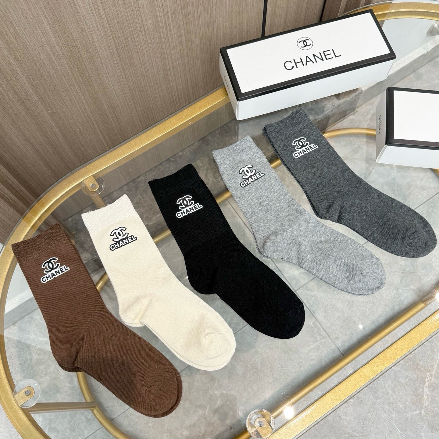 26SS NEW Double C letter stockings（No single-item shipping）
