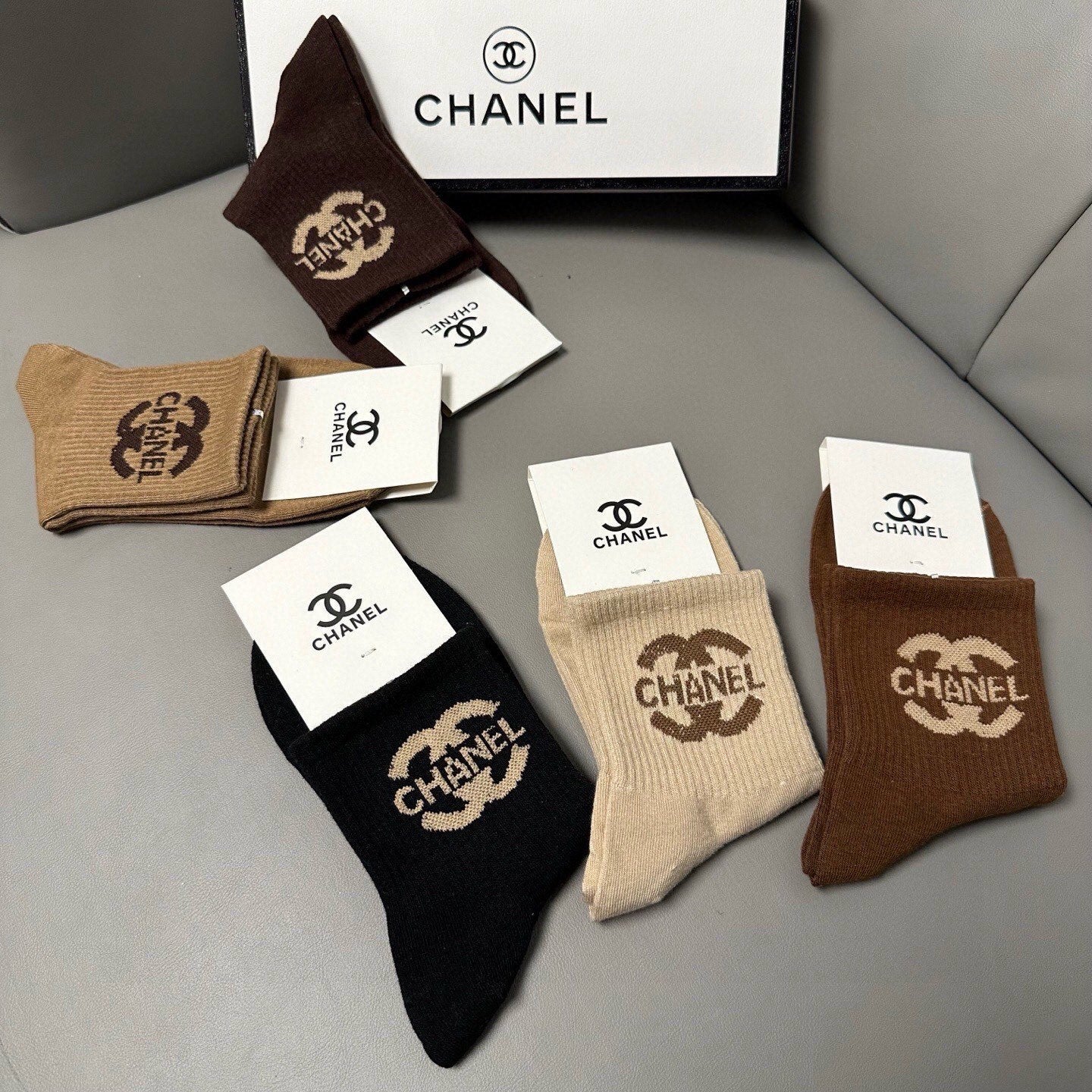 26SS NEW Double C letter stockings（No single-item shipping）