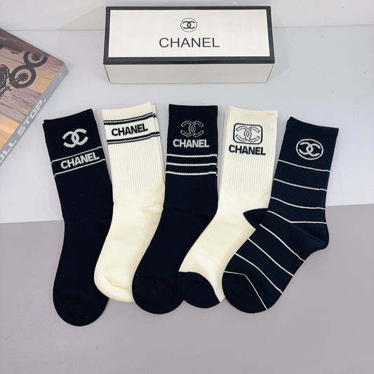 26SS NEW Double C letter stockings（No single-item shipping）