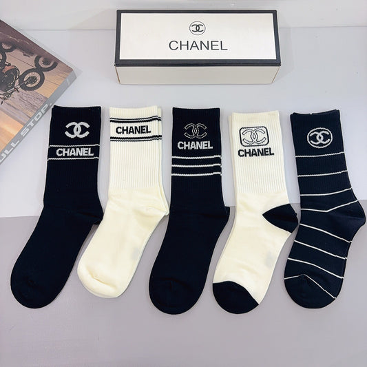 26SS NEW Double C letter stockings（No single-item shipping）