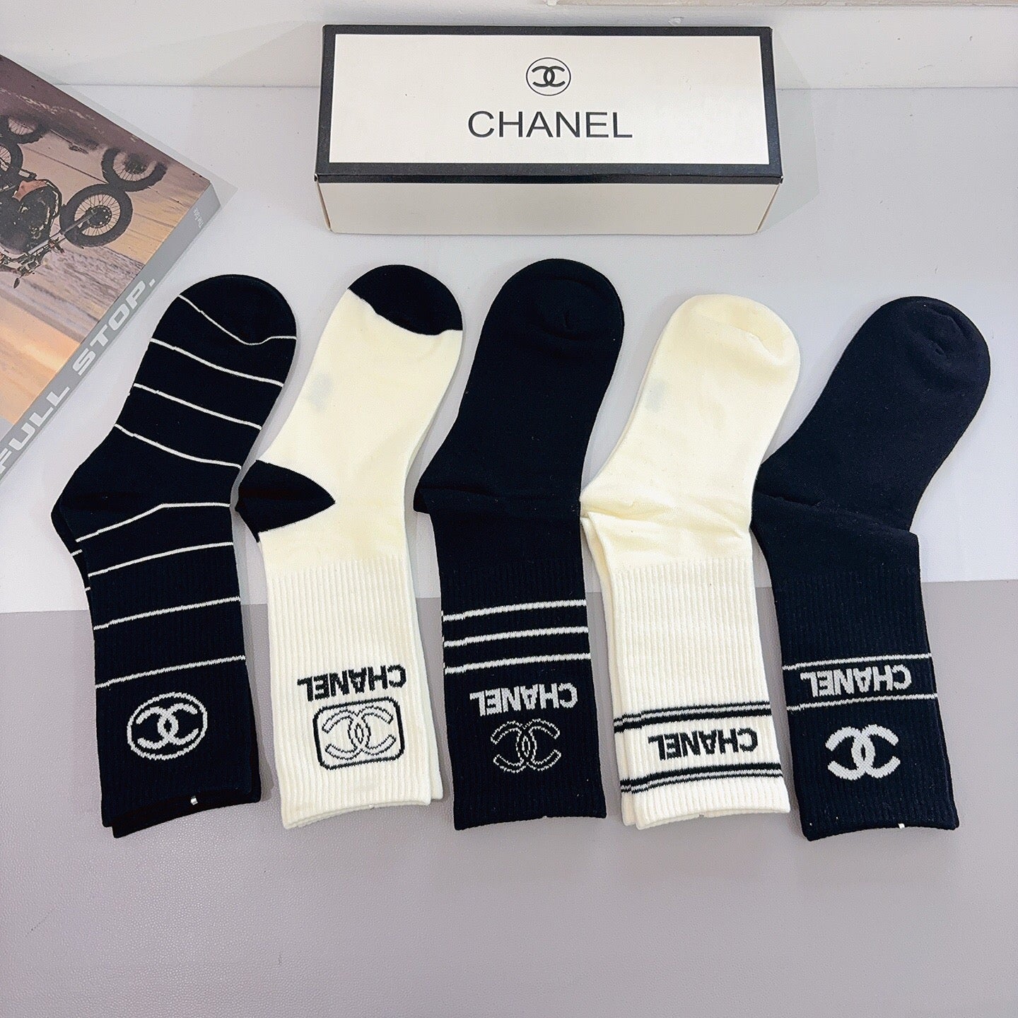 26SS NEW Double C letter stockings（No single-item shipping）