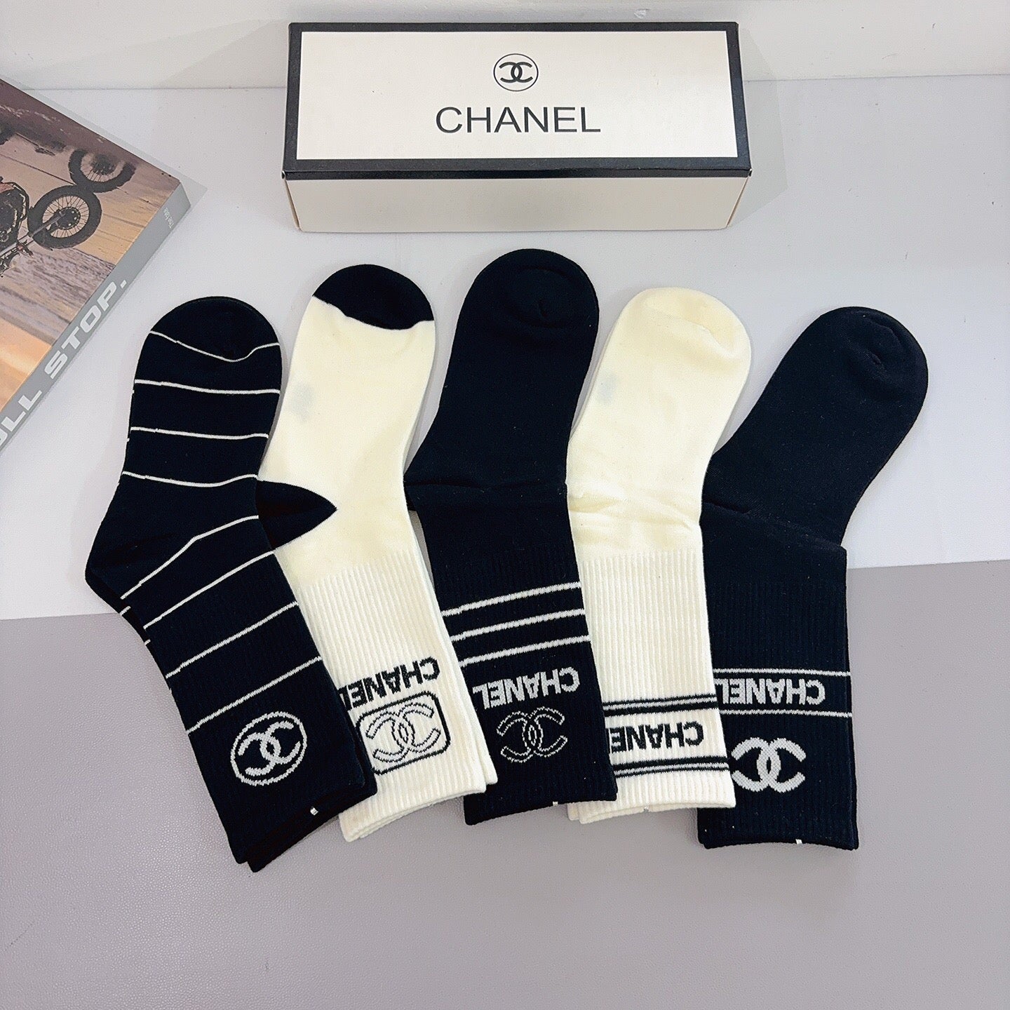 26SS NEW Double C letter stockings（No single-item shipping）