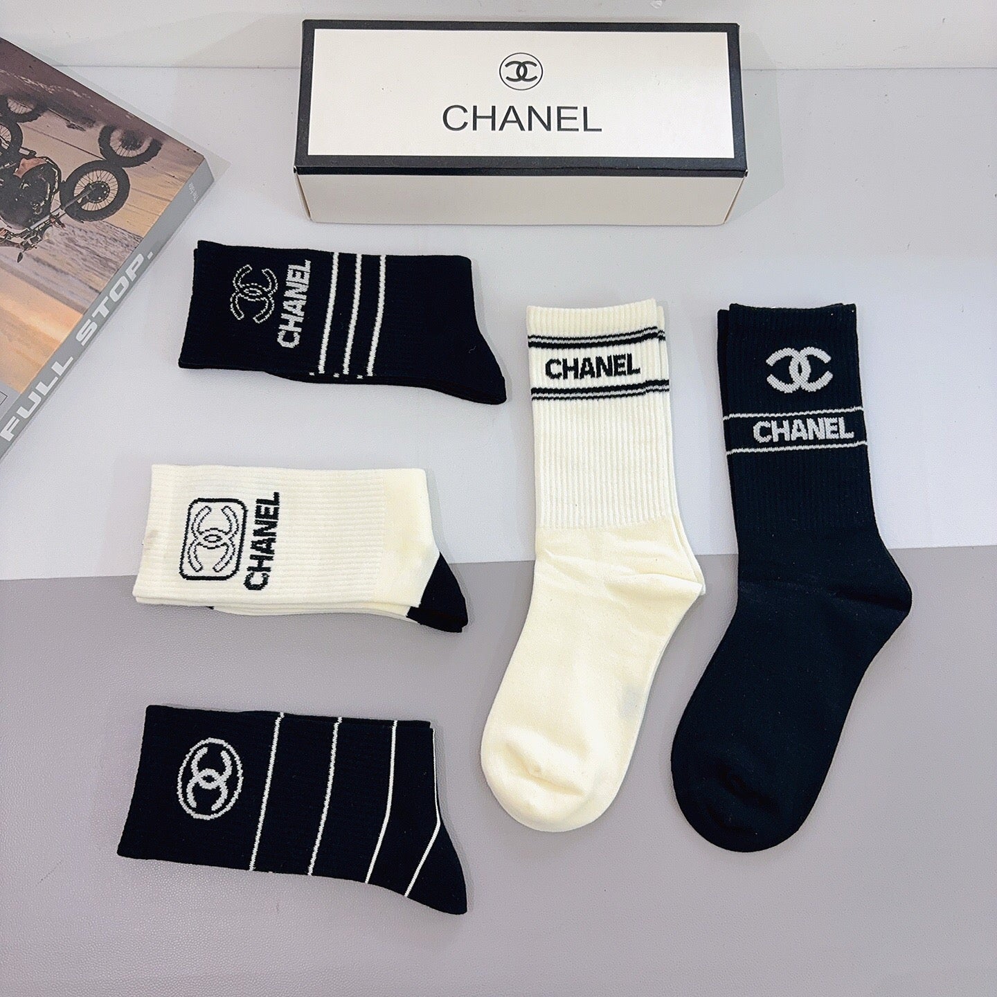 26SS NEW Double C letter stockings（No single-item shipping）