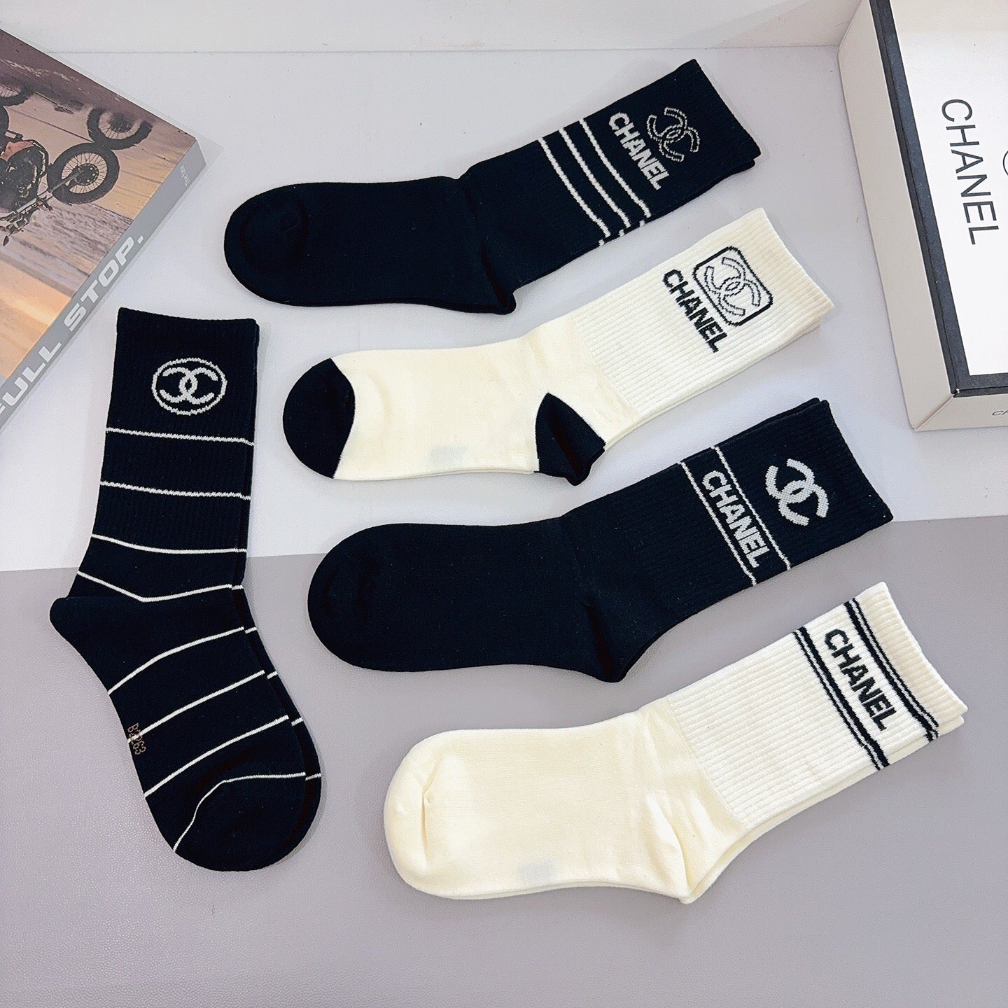 26SS NEW Double C letter stockings（No single-item shipping）