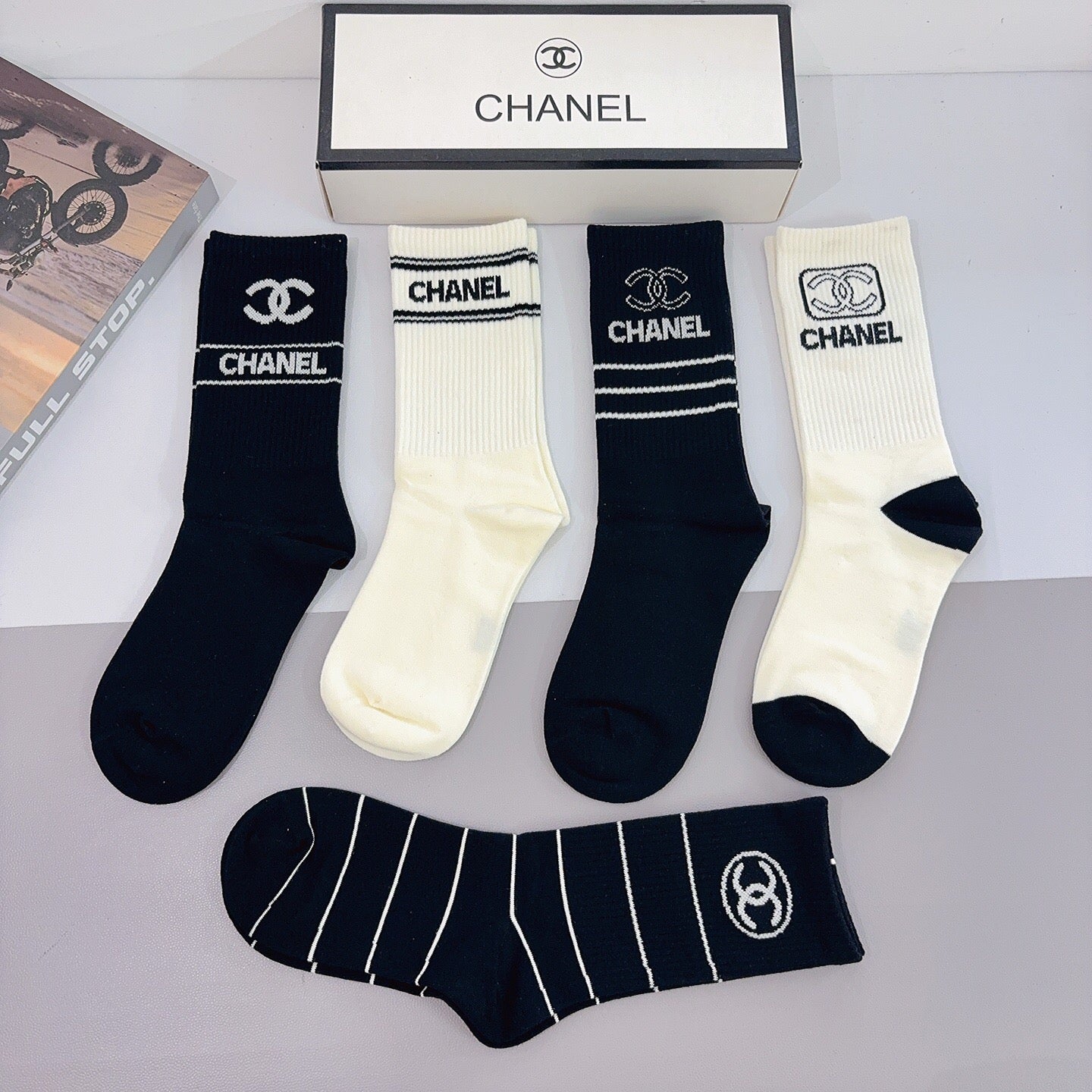 26SS NEW Double C letter stockings（No single-item shipping）