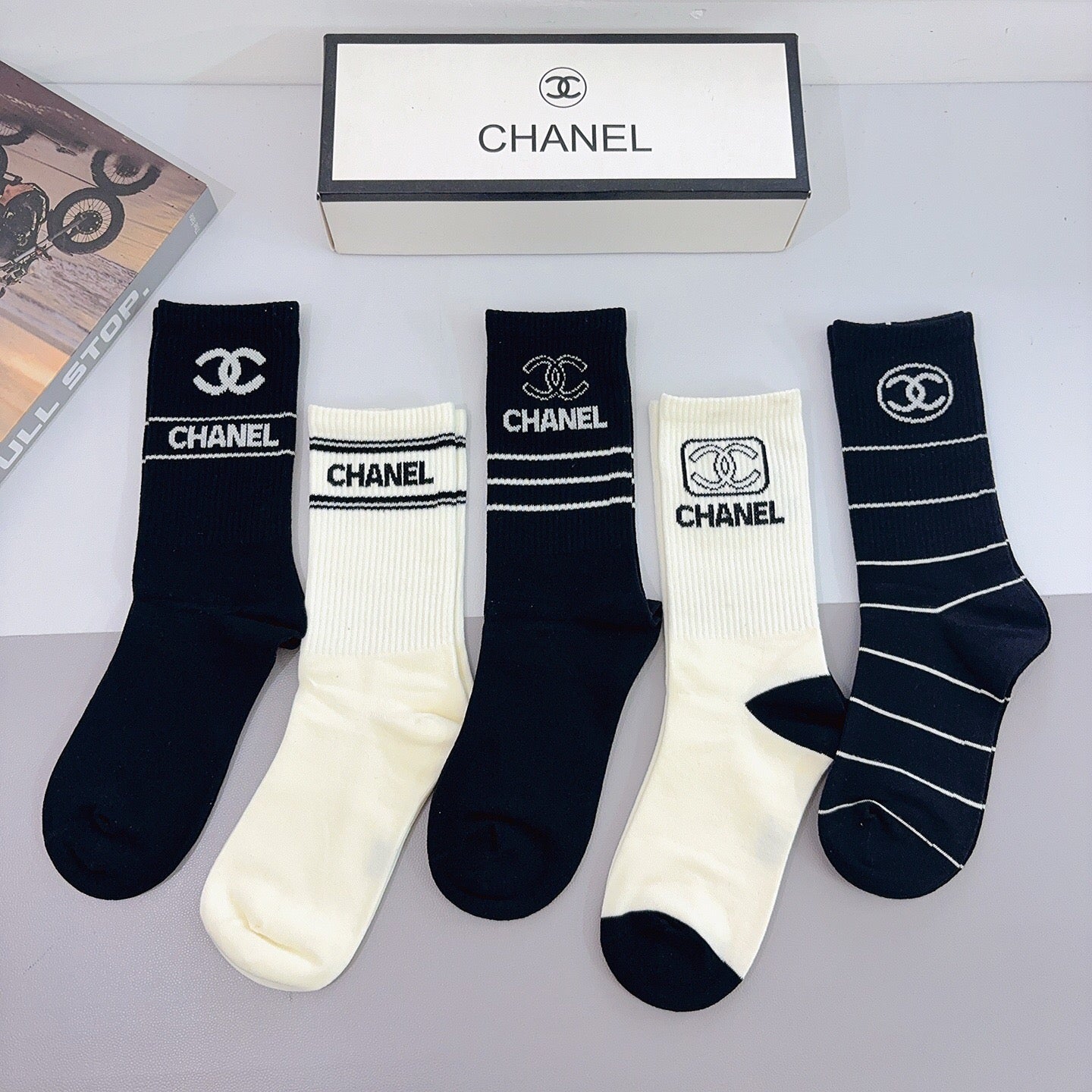 26SS NEW Double C letter stockings（No single-item shipping）