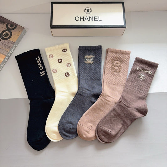 26SS NEW Double C letter stockings（No single-item shipping）