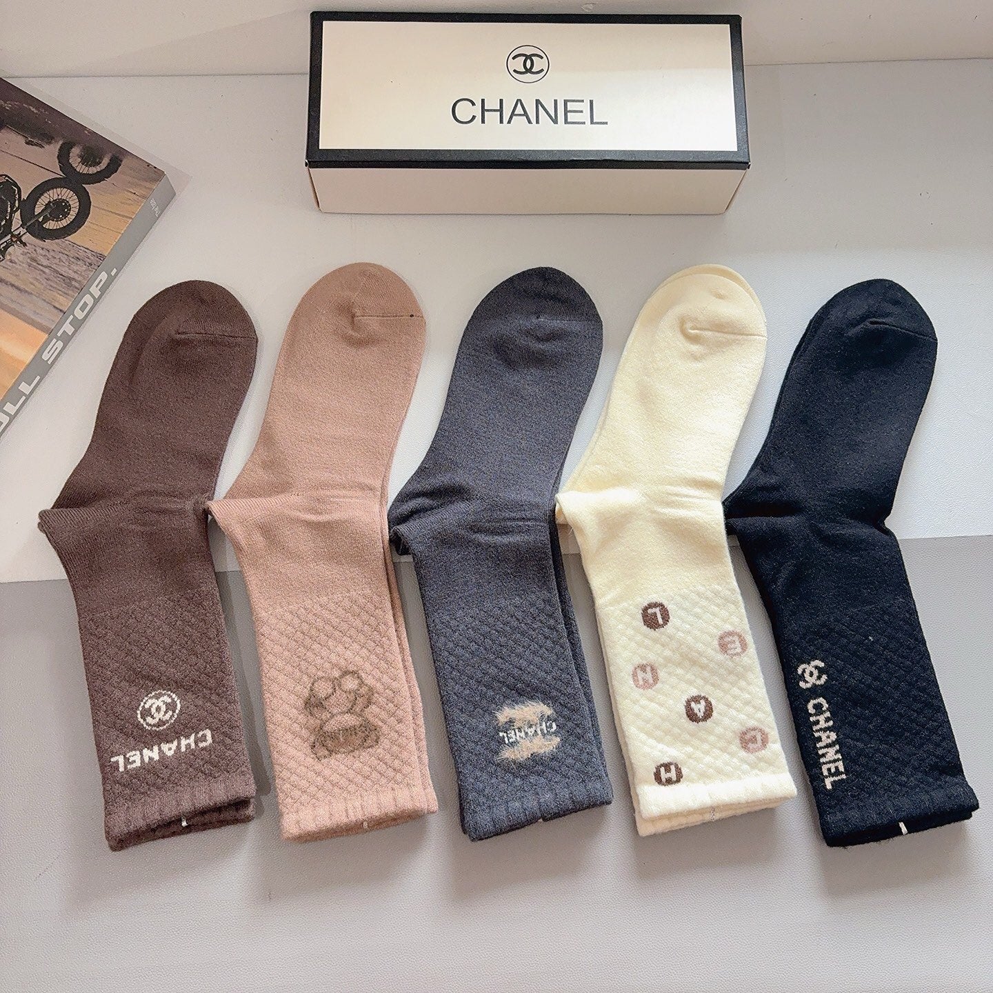 26SS NEW Double C letter stockings（No single-item shipping）