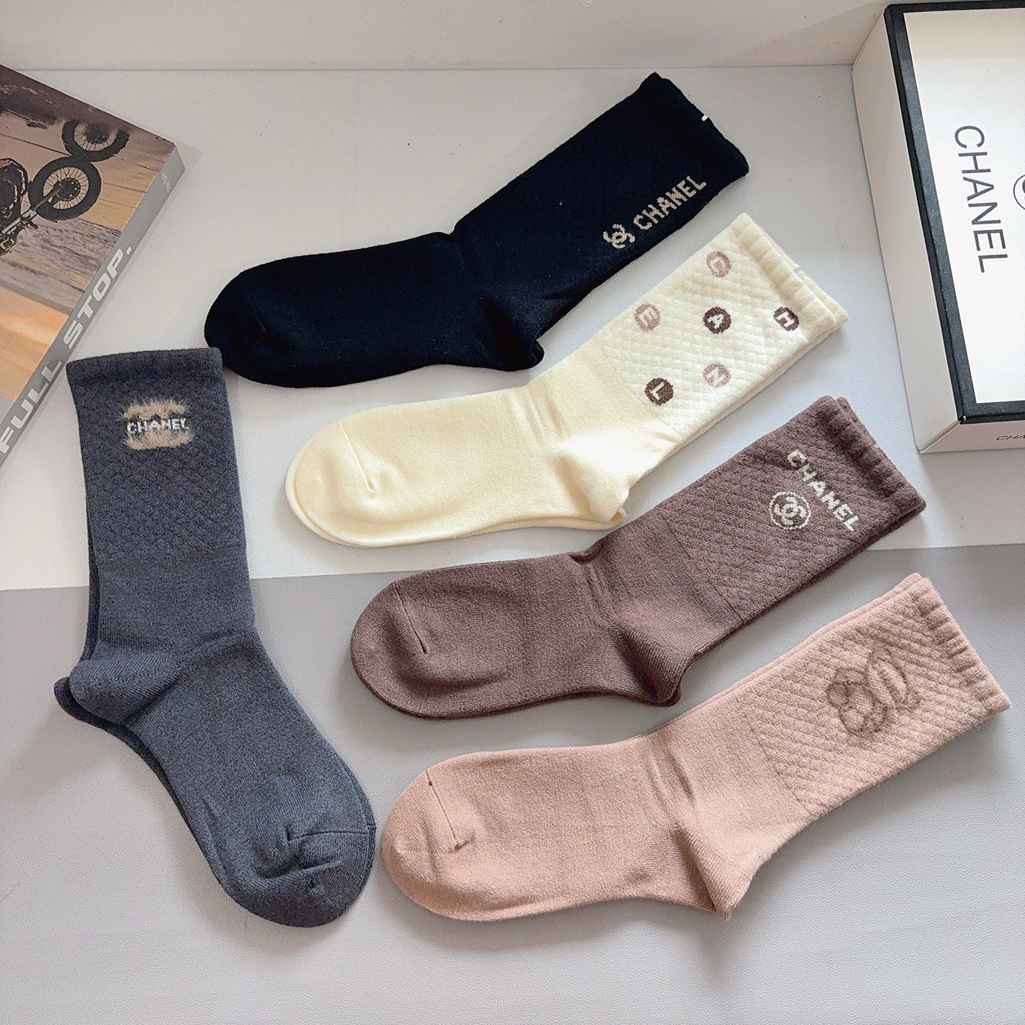 26SS NEW Double C letter stockings（No single-item shipping）