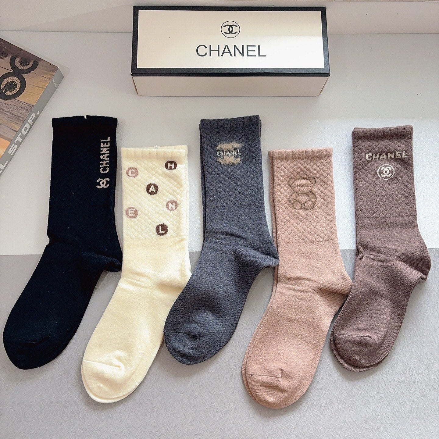 26SS NEW Double C letter stockings（No single-item shipping）