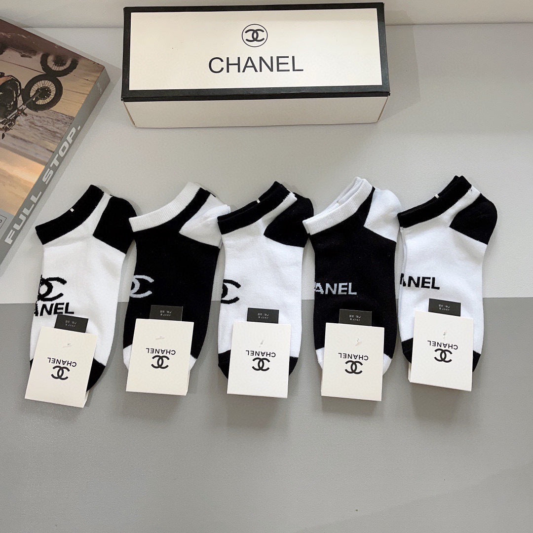26SS NEW Double C letter socks（No single-item shipping）