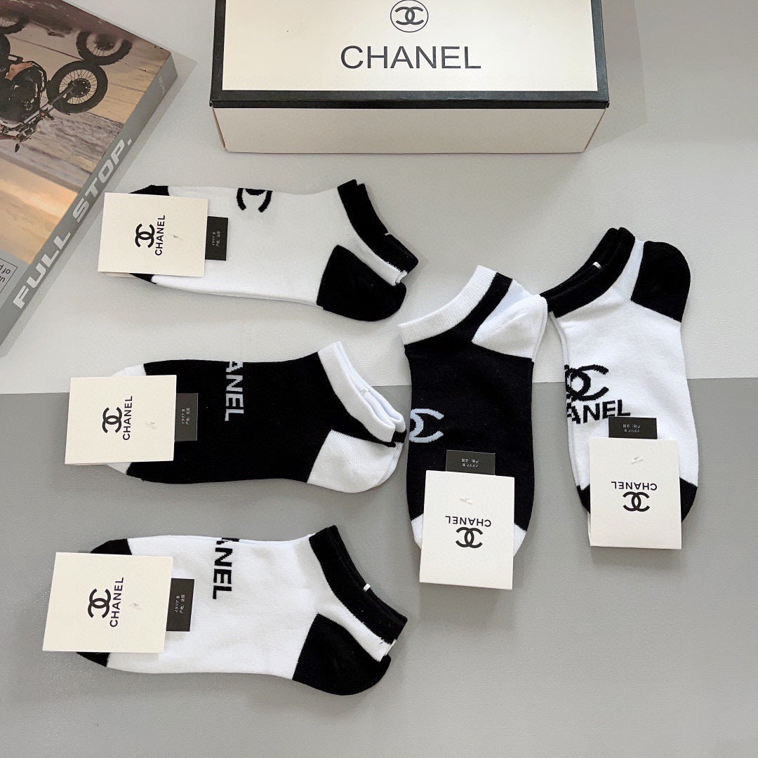 26SS NEW Double C letter socks（No single-item shipping）