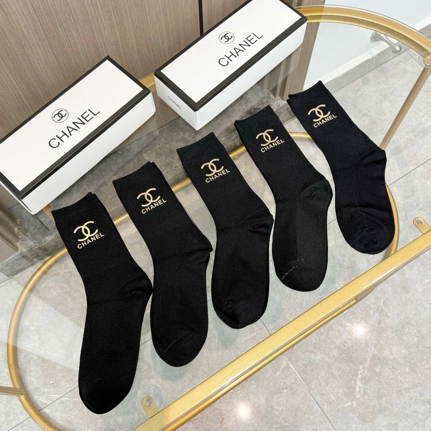26SS NEW Double C letter stockings（No single-item shipping）