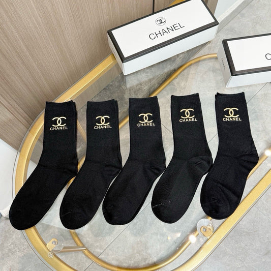 26SS NEW Double C letter stockings（No single-item shipping）
