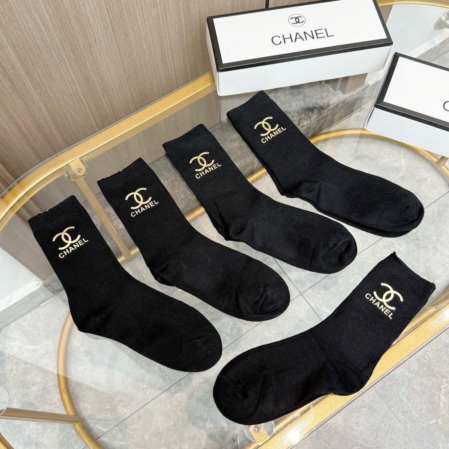 26SS NEW Double C letter stockings（No single-item shipping）
