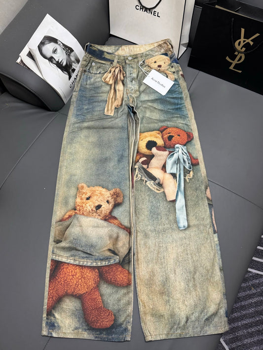 🔥HOT🔥26SS NEW 3D Teddy Bear Jeans